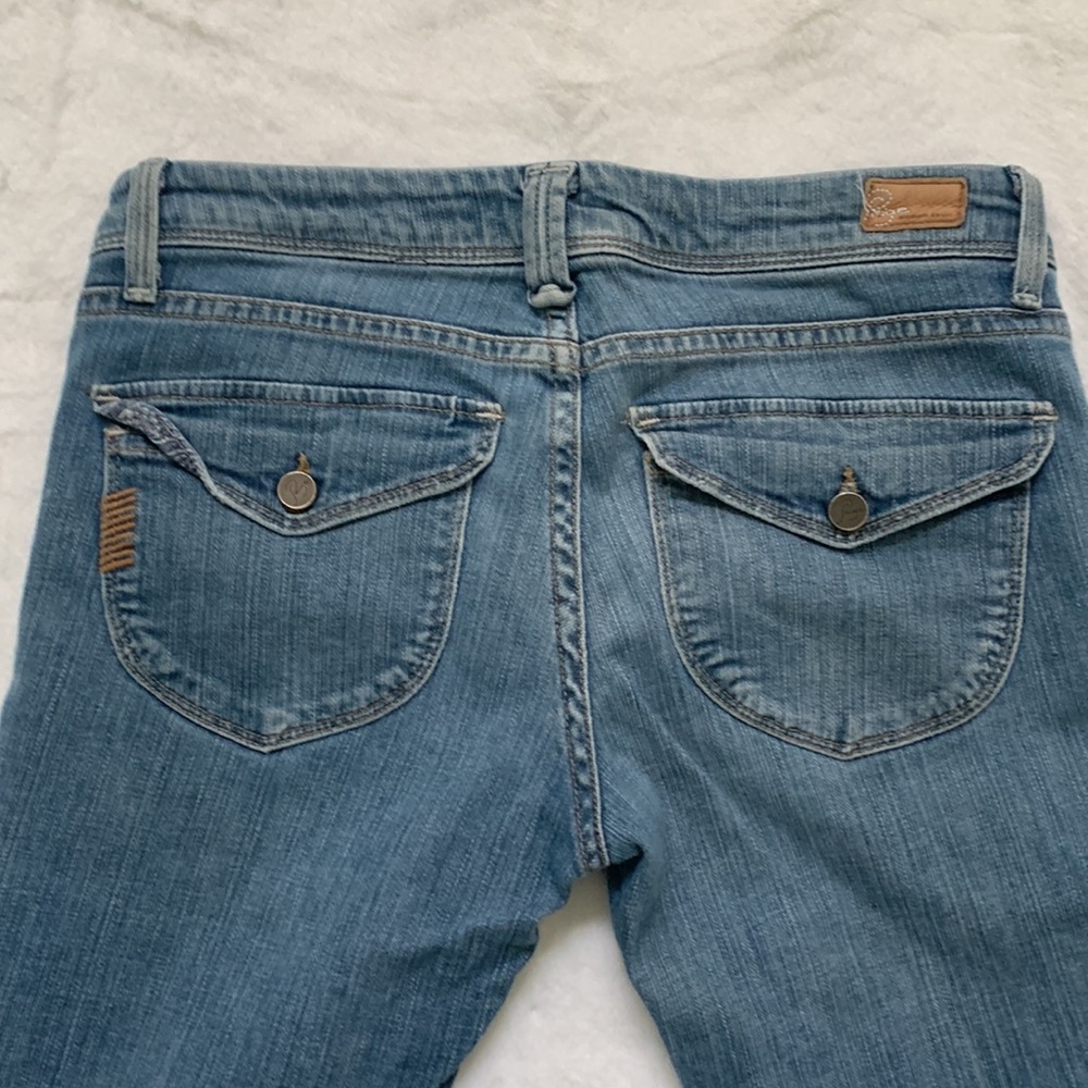 Paige Flared Lowrise Jeans - Picture 3 of 11